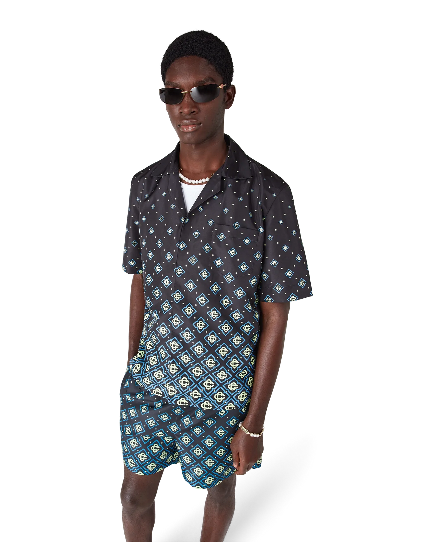 Maillot de bain à manches courtes Monogram dégradé