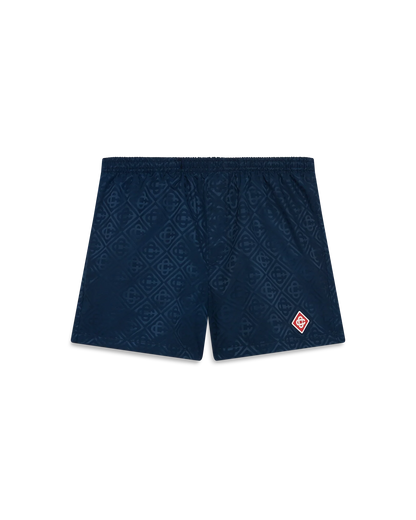 Short de bain en jacquard monogrammé