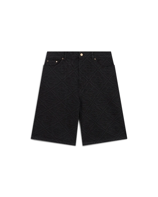 Laser Monogram Denim Shorts