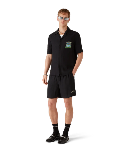Shorts en soie jacquard Volcano