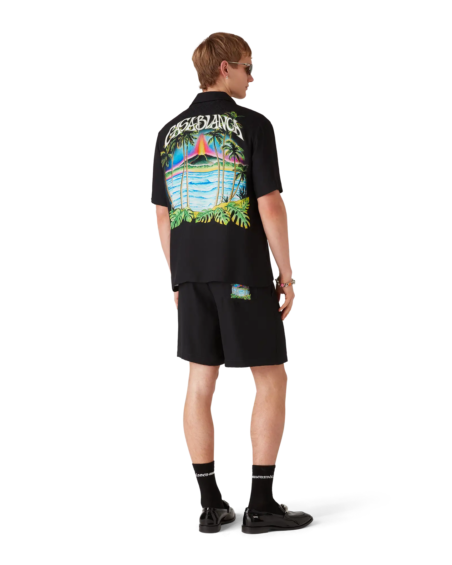 Shorts en soie jacquard Volcano