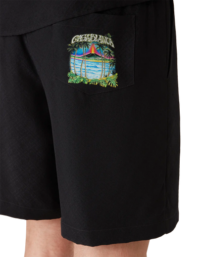 Shorts en soie jacquard Volcano