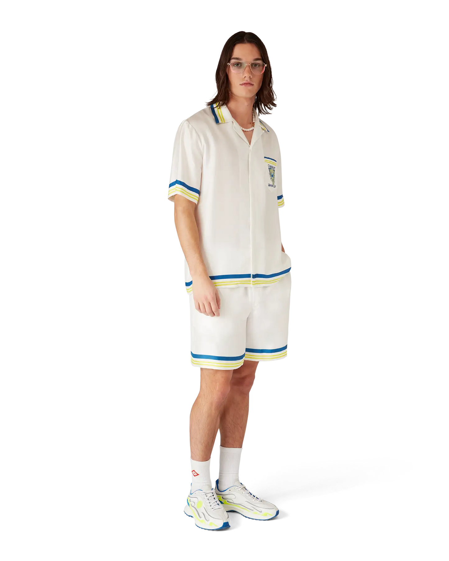Short en Soie Icône Club de Tennis Enflammé