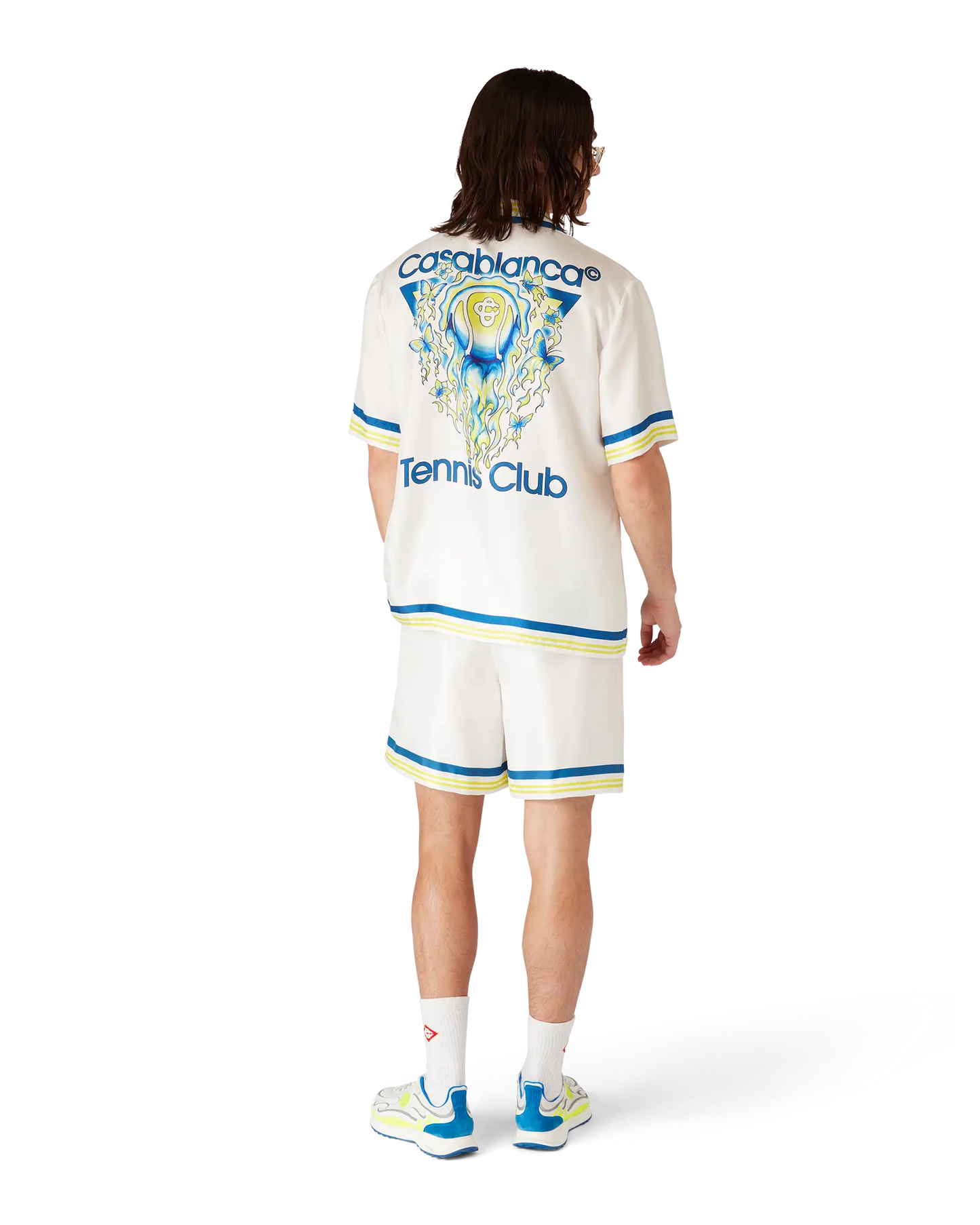 Short en Soie Icône Club de Tennis Enflammé