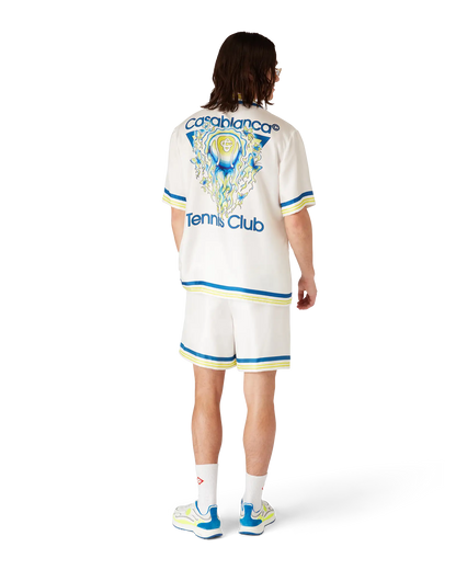 Short en Soie Icône Club de Tennis Enflammé