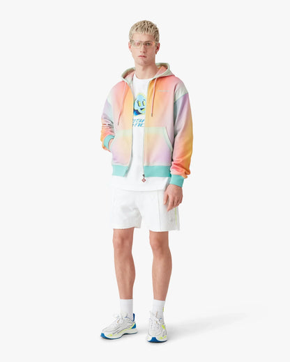 Sweat à capuche zippé en verre