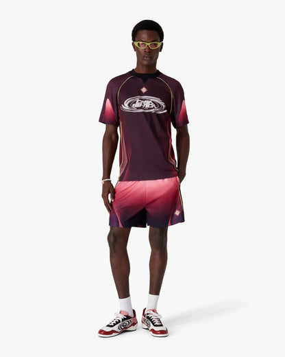 Short de football dégradé aubergine