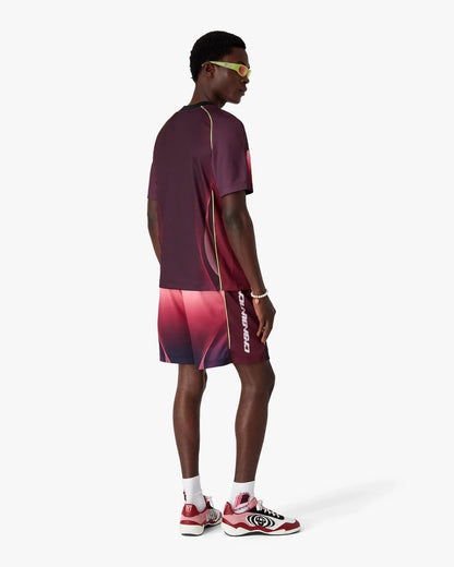 Short de football dégradé aubergine