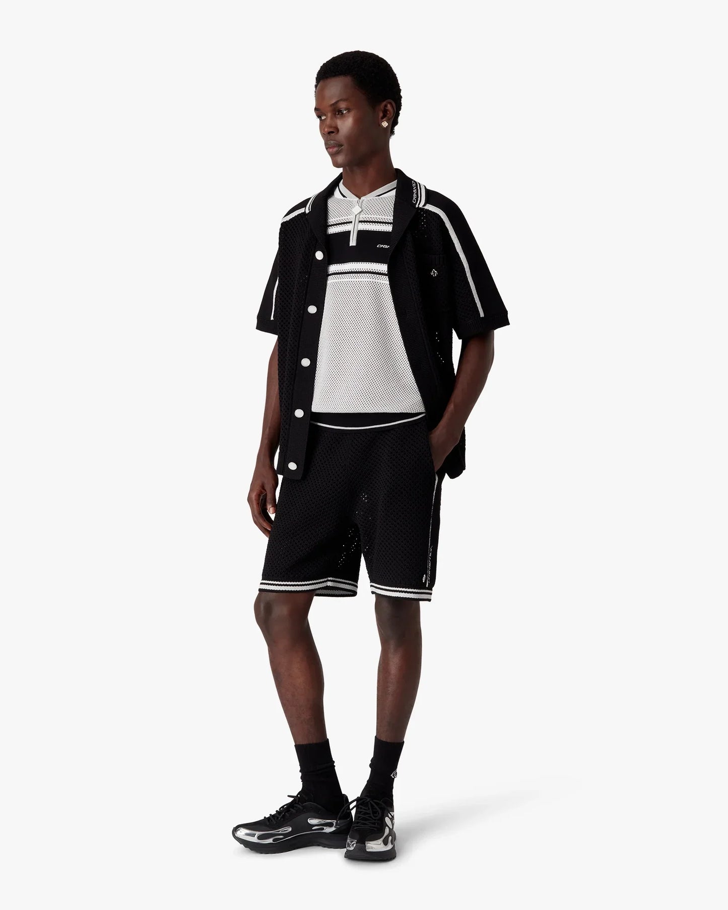 Shorts en maille noire