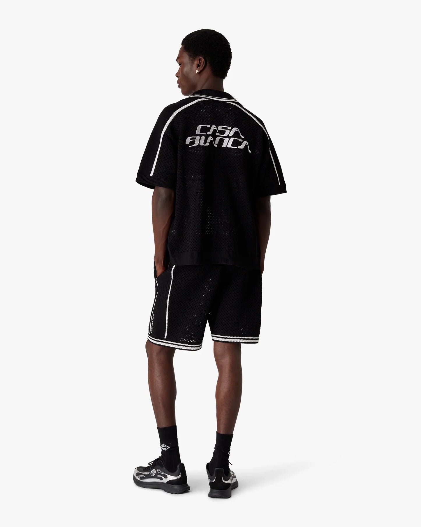 Shorts en maille noire