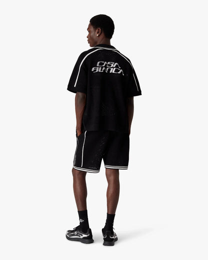 Shorts en maille noire