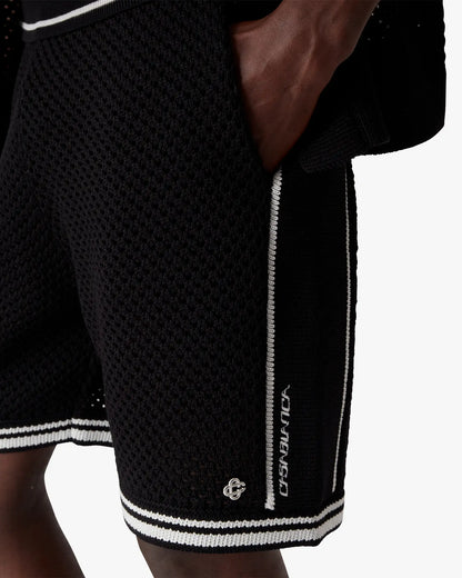 Shorts en maille noire