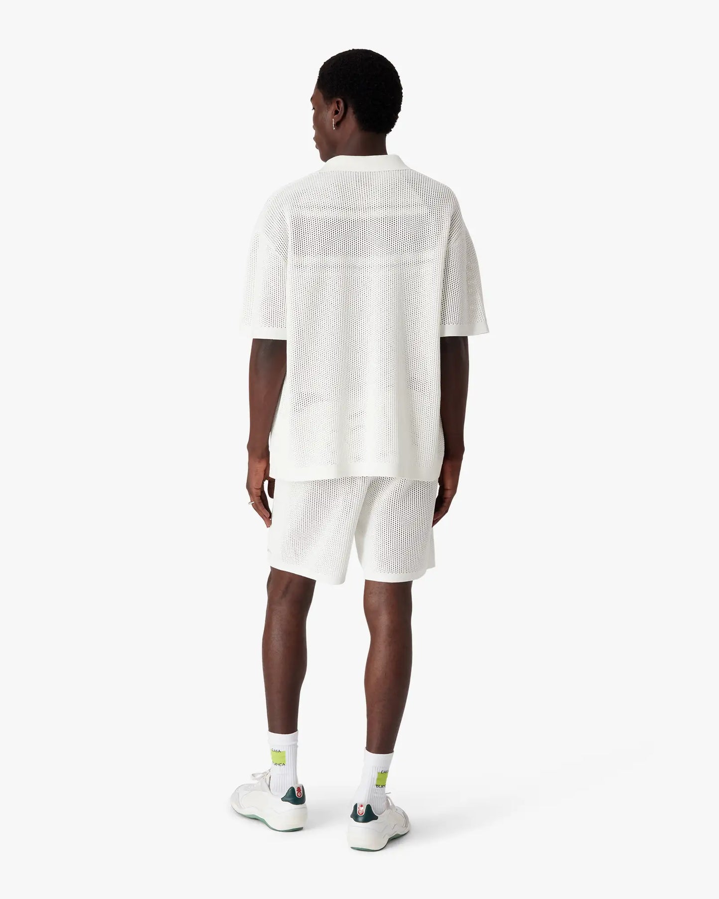 Shorts en mesh blancs