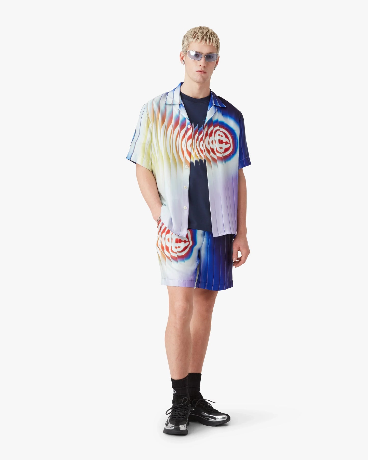 Chemise en soie à manches courtes Shockwave