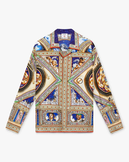 Chemise en soie à manches longues Plafond Orné De Musique