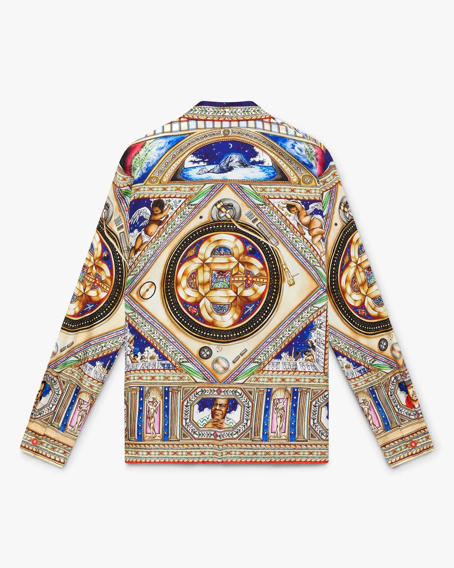 Chemise en soie à manches longues Plafond Orné De Musique