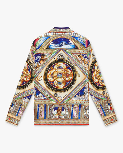 Chemise en soie à manches longues Plafond Orné De Musique