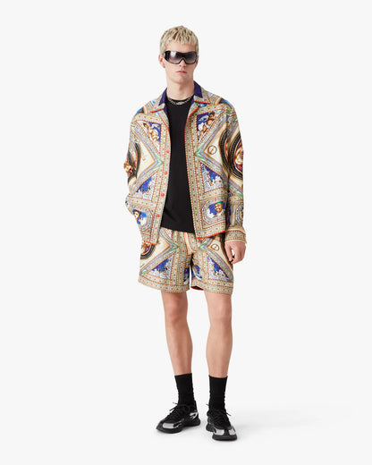 Chemise en soie à manches longues Plafond Orné De Musique