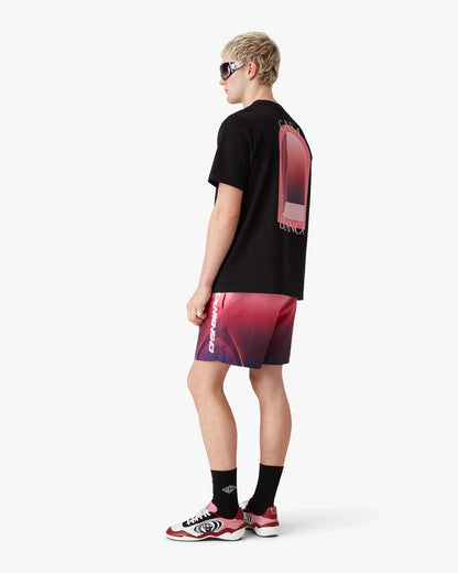 Short de bain imprimé dégradé aubergine