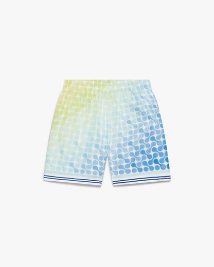 Short en soie à carreaux dégradés de tennis