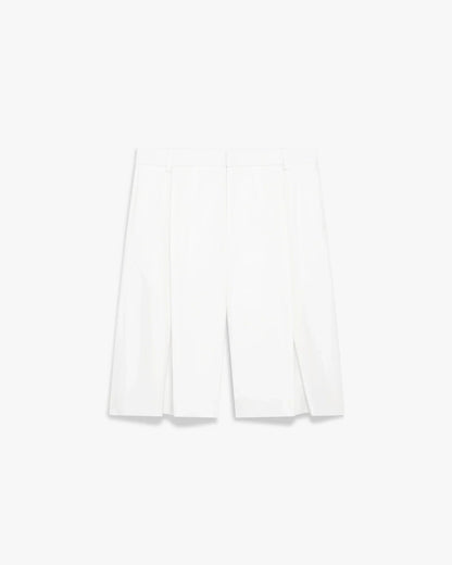 Short ample plissé blanc