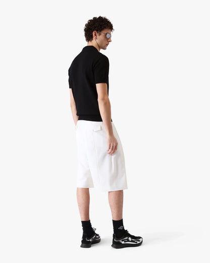 Short ample plissé blanc