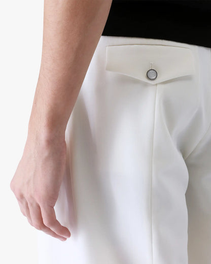 Short ample plissé blanc