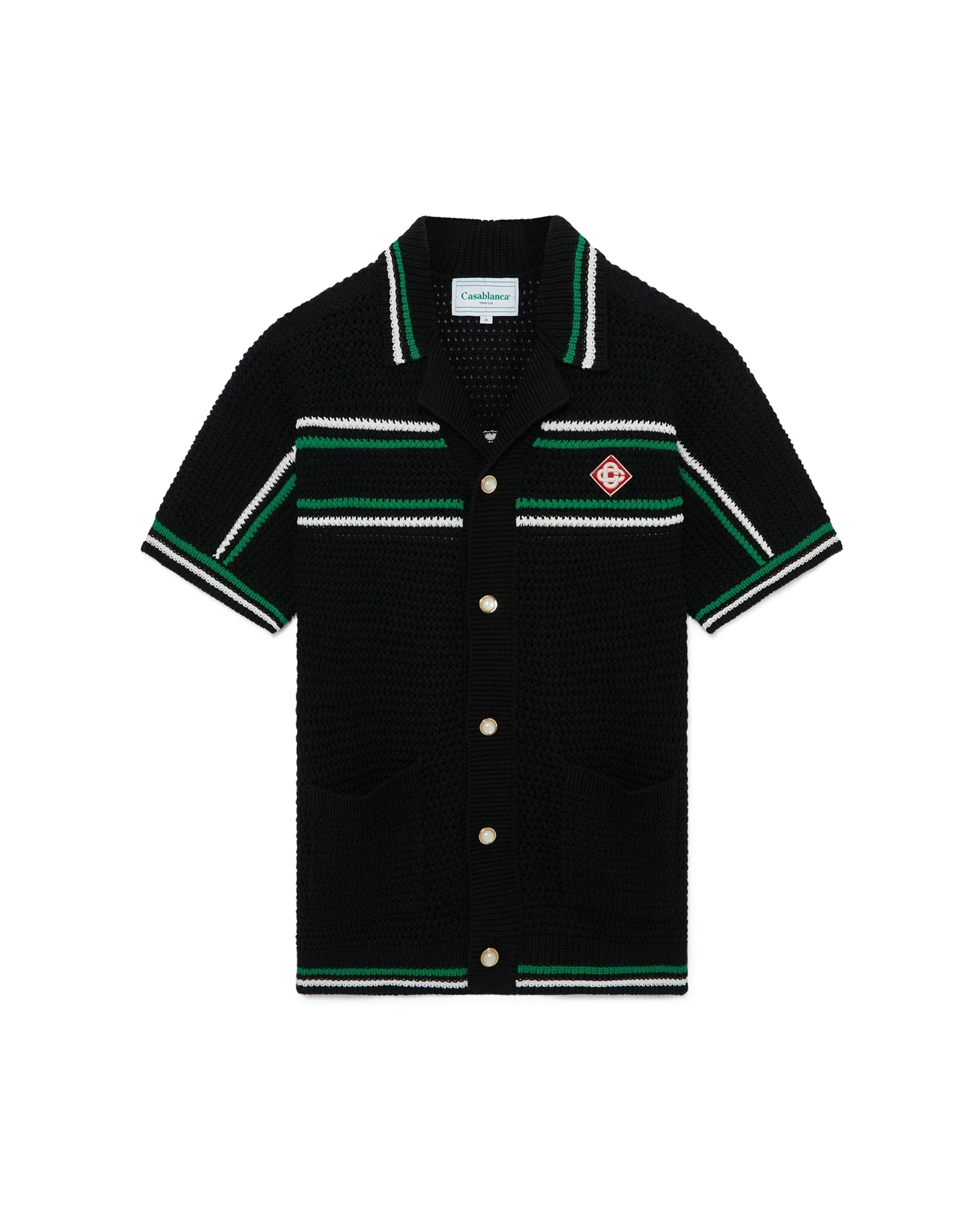 Chemise de tennis en crochet à manches courtes