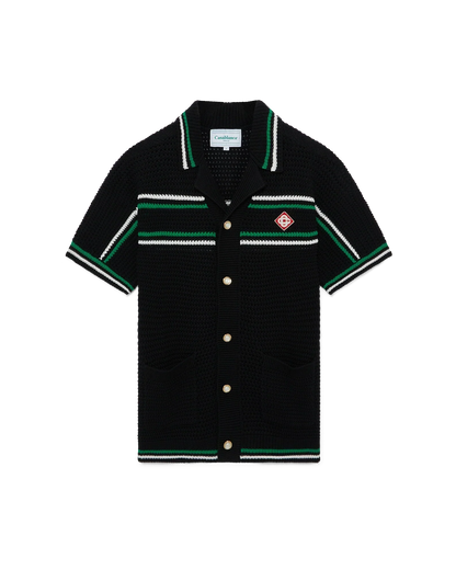 Chemise de tennis en crochet à manches courtes