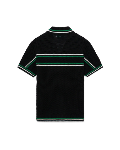 Chemise de tennis en crochet à manches courtes