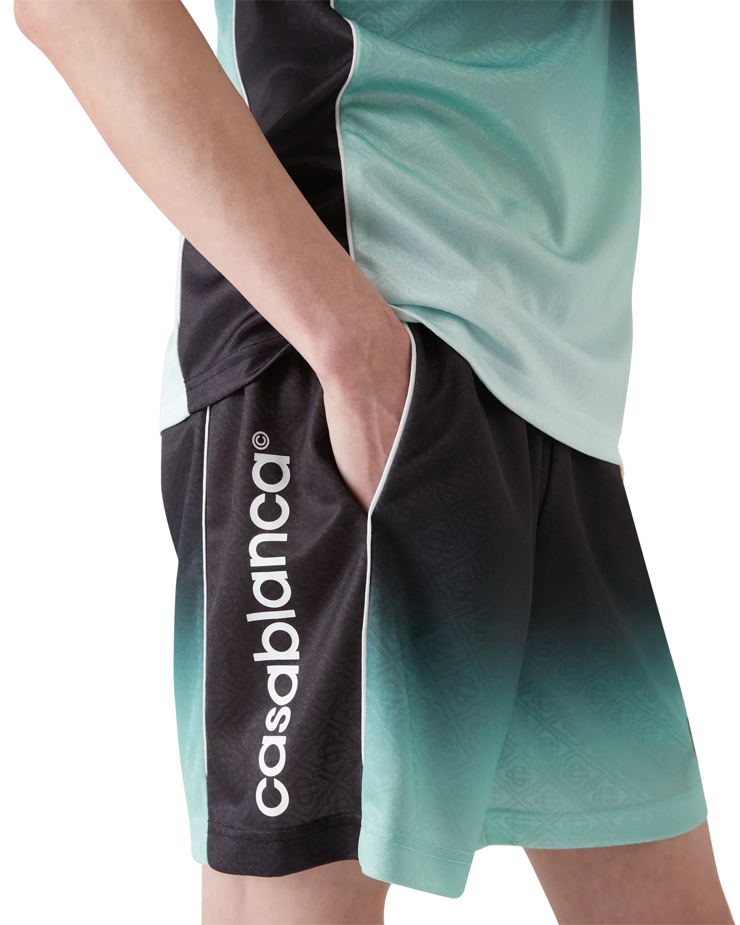 Short de football en jacquard monogramme dégradé