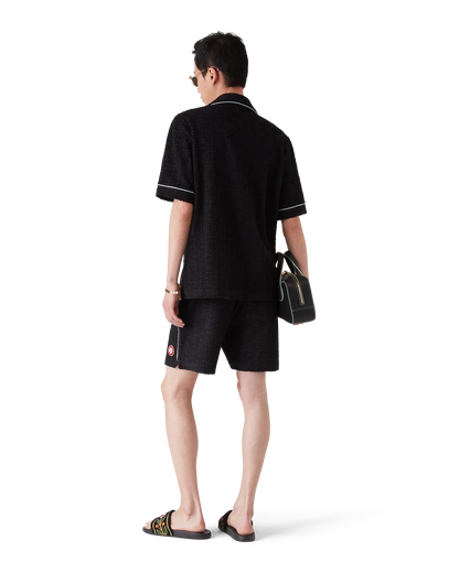 Short en tissu éponge jacquard monogrammé