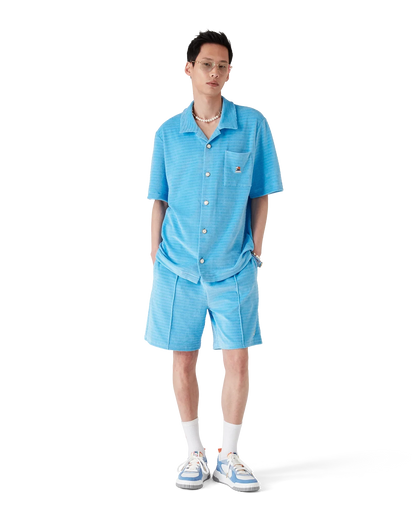 Short en velours rayé
