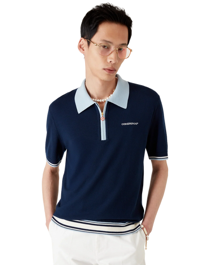 Merino Knit Tennis Polo Shirt