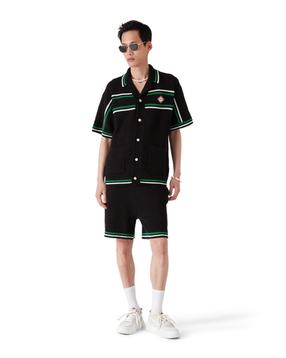 Chemise de tennis en crochet à manches courtes