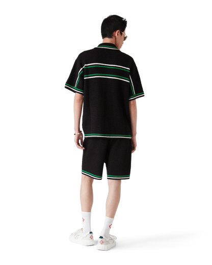 Chemise de tennis en crochet à manches courtes