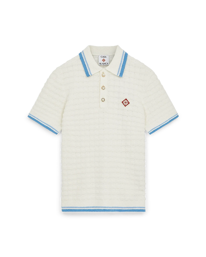 Polo en coton bouclé