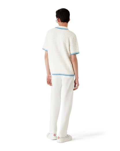 Polo en coton bouclé