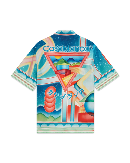 Chemise en soie à manches courtes Galaxy Court