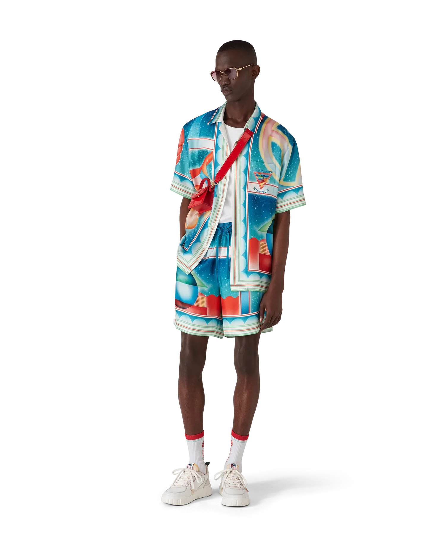 Chemise en soie à manches courtes Galaxy Court