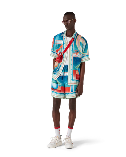 Chemise en soie à manches courtes Galaxy Court