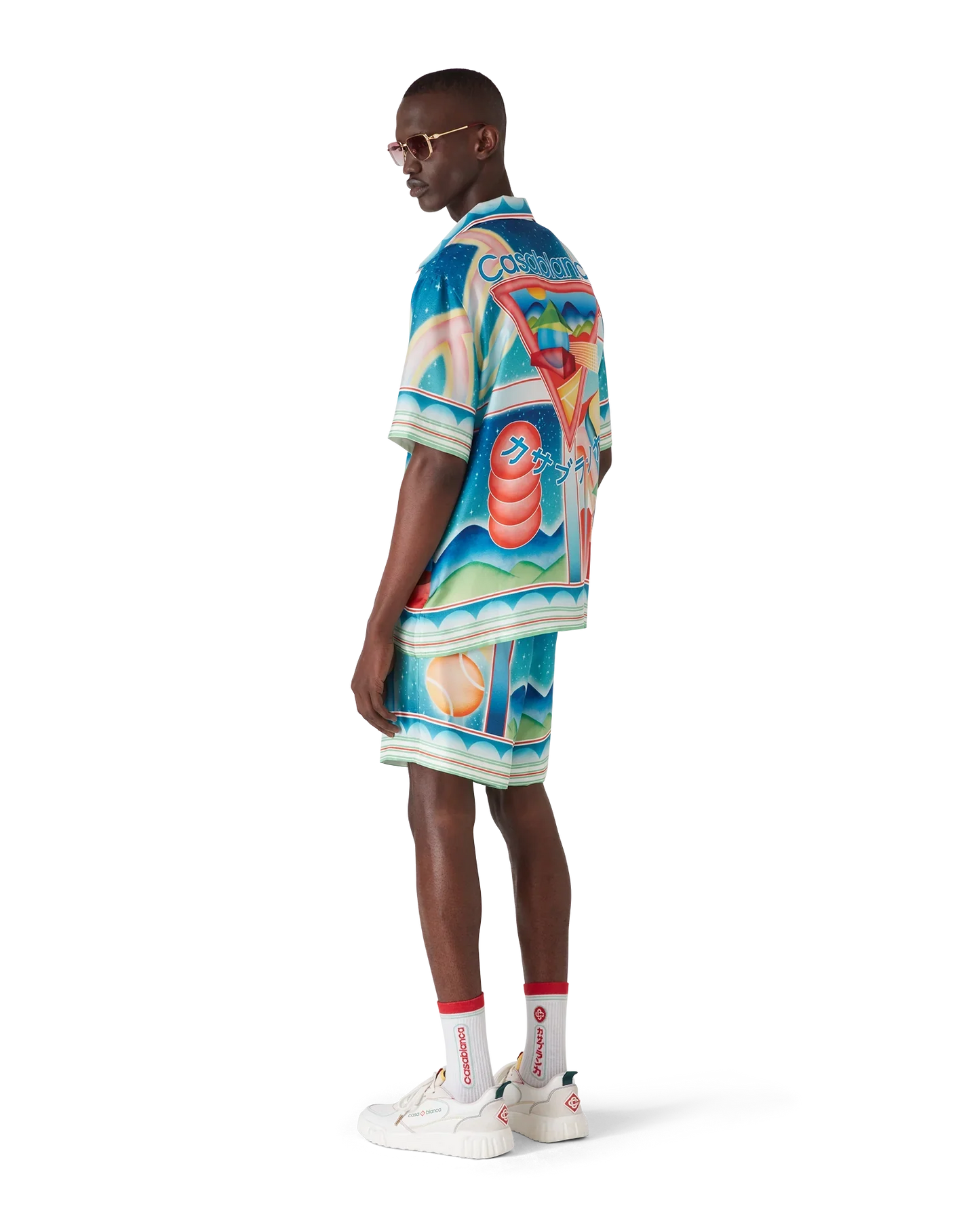 Chemise en soie à manches courtes Galaxy Court