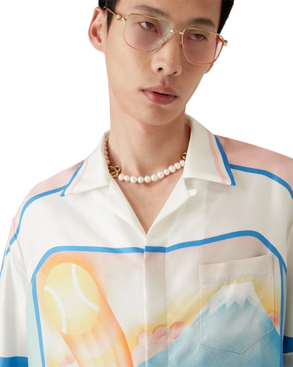 Fuji Dream Short Sleeve Silk Shirt