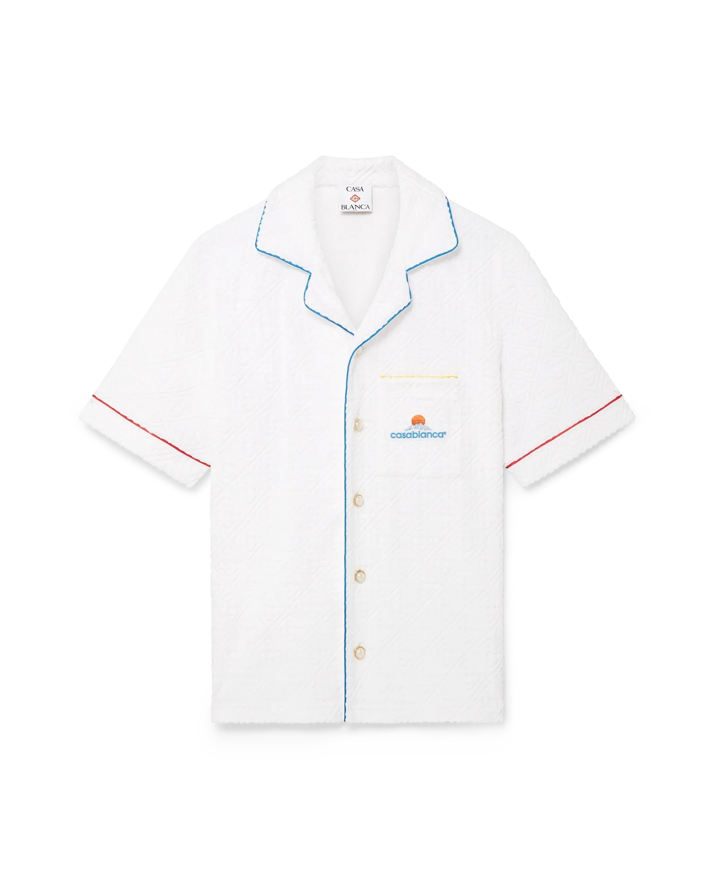 Chemise en tissu éponge à manches courtes en jacquard monogramme