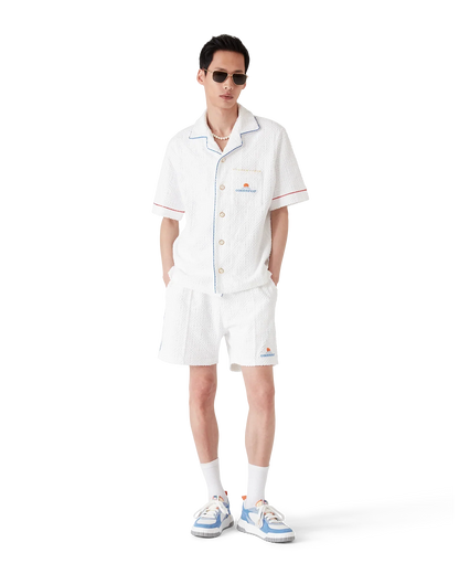Chemise en tissu éponge à manches courtes en jacquard monogramme