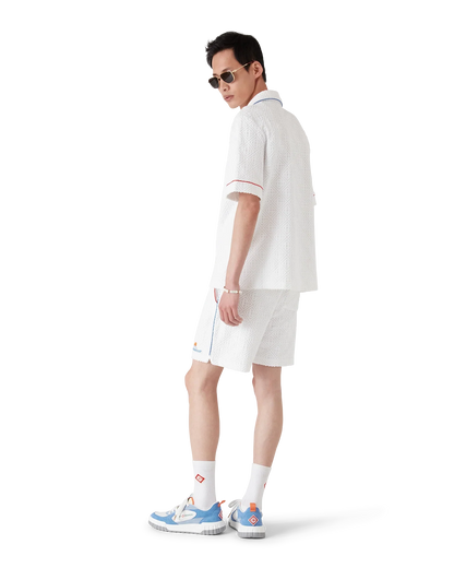 Chemise en tissu éponge à manches courtes en jacquard monogramme