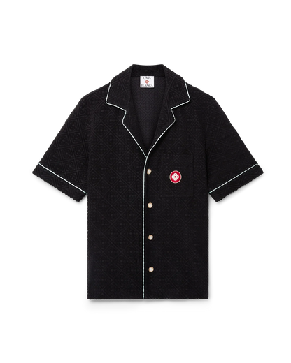 Chemise en tissu éponge à manches courtes en jacquard monogramme