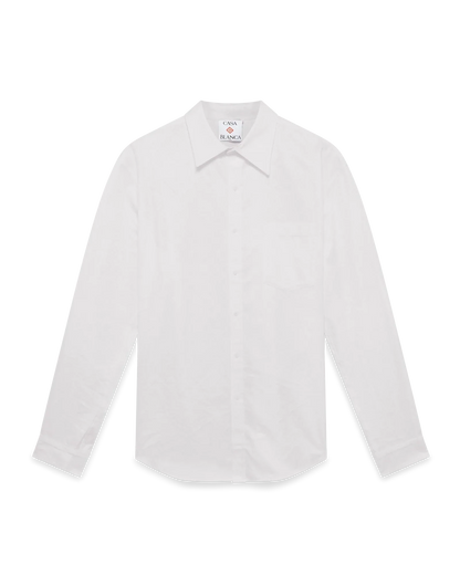 Chemise Oxford en jacquard de coton monogrammé