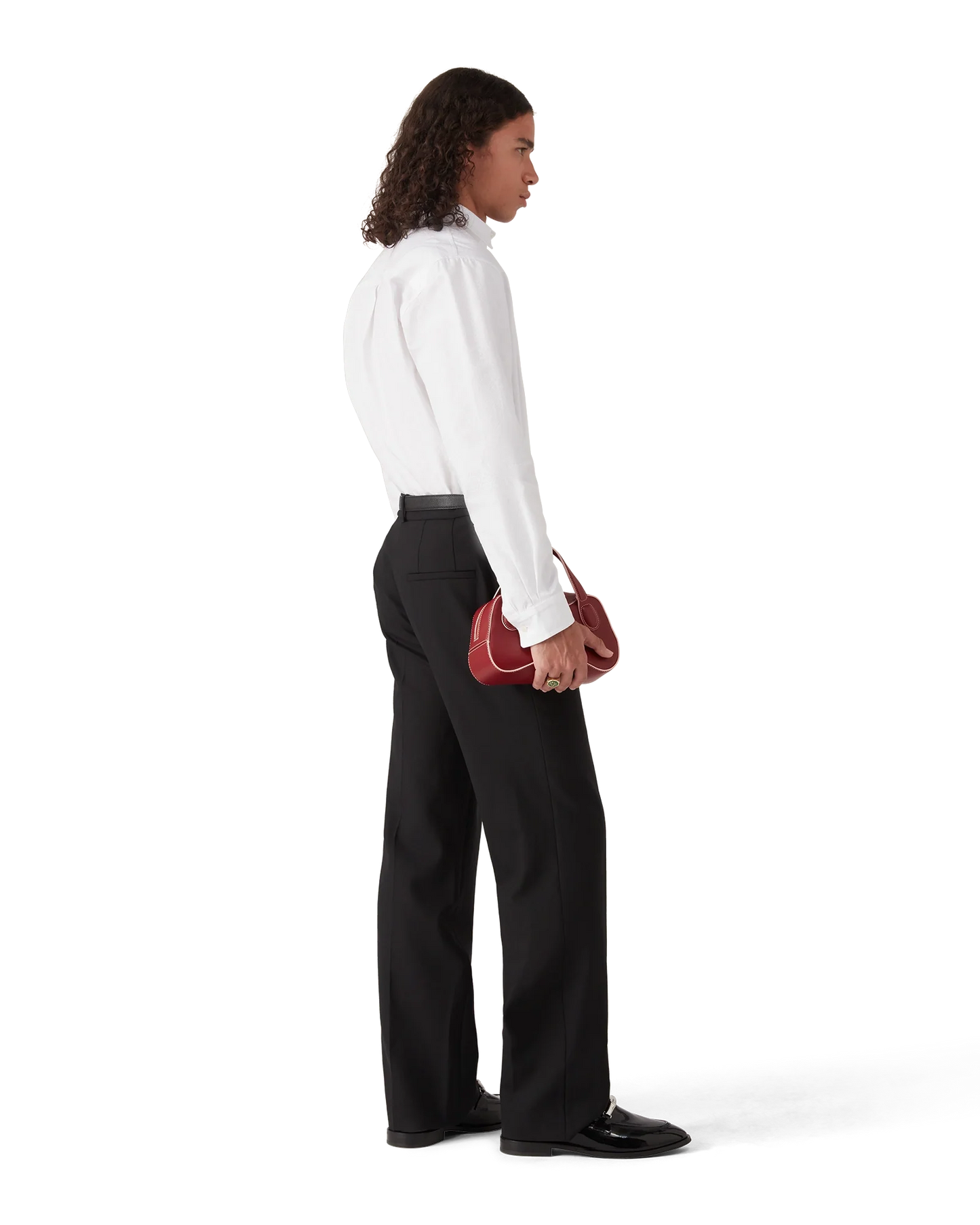 Chemise Oxford en jacquard de coton monogrammé