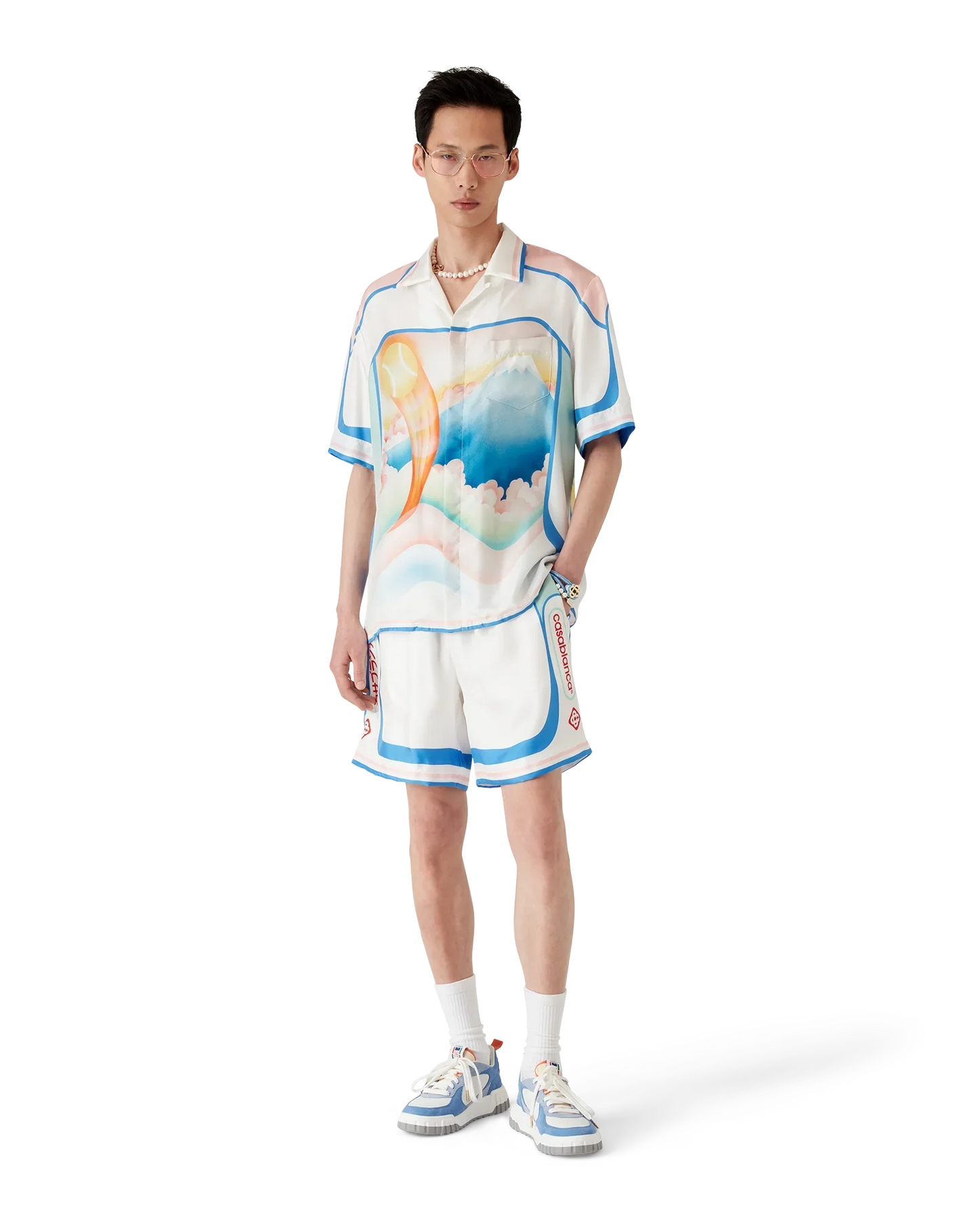 Shorts en soie Fuji Dream